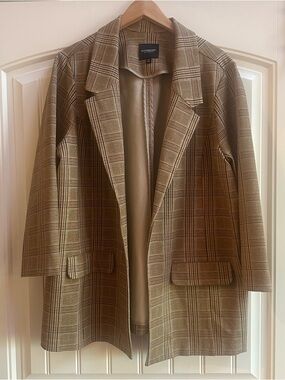 Liverpool Boyfriend Blazer Open Front Tans/Browns 2X